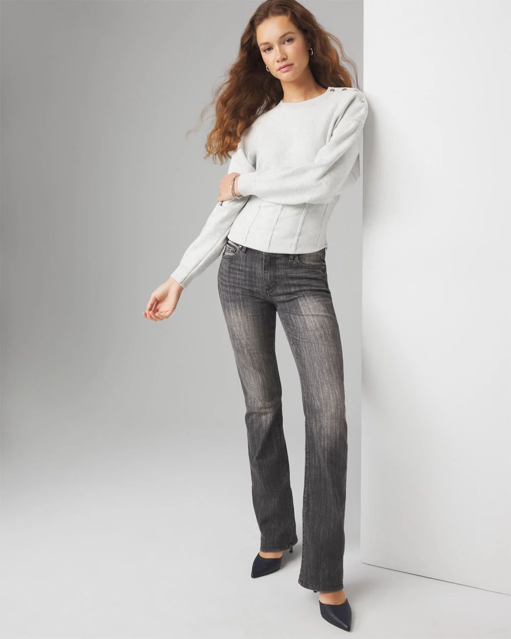 Corset-Inspired Pullover Sweater | White House Black Market